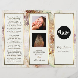 Broschyr om Watercolor Gold Foil Elegant Brochure