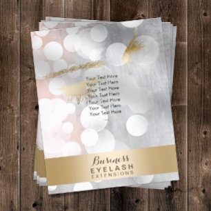 Broschyrer för moderna Silver & Guld Eyelash Exten Flygblad