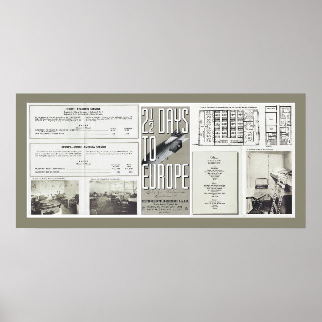 Broschyrer i Hindenburg Vintage resor Poster (Framsidan)