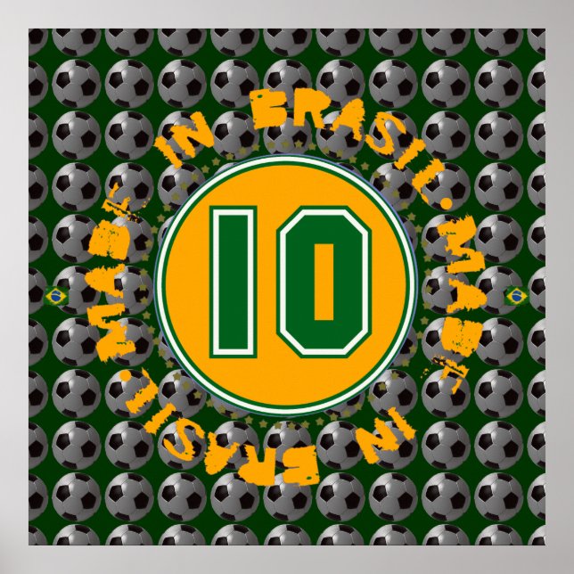 Brosil 10 fotbollsmur poster (Framsidan)