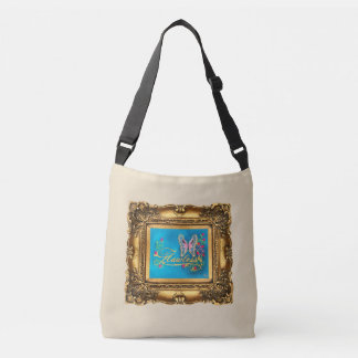 Brosskorssäckssäck med ogrät ram (medel) axelväska