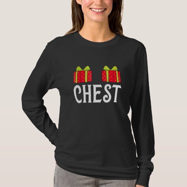 Bröst Nötter Matchande Kastanjer  Jul T Shirt (Framsida)