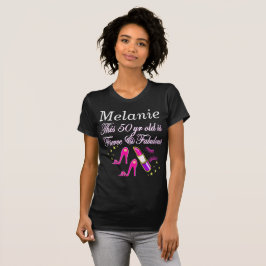 BRÖST OCH FABULÖST 50:E BIRTHDAY DIVA T-SHIRT