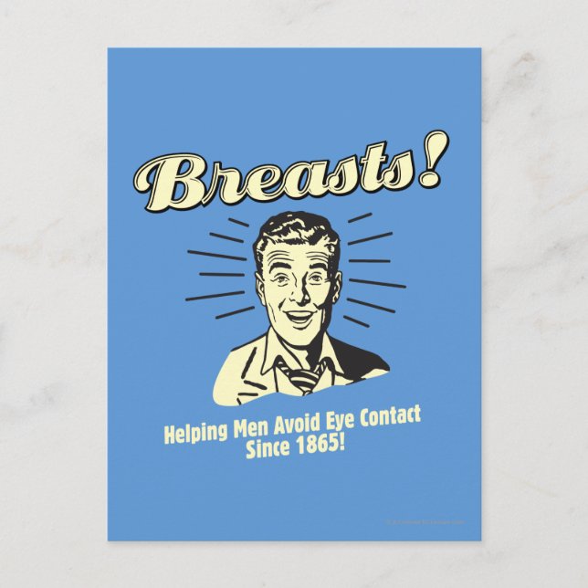 Bröst: Portionen undviker ögakontakten Vykort (Framsida)