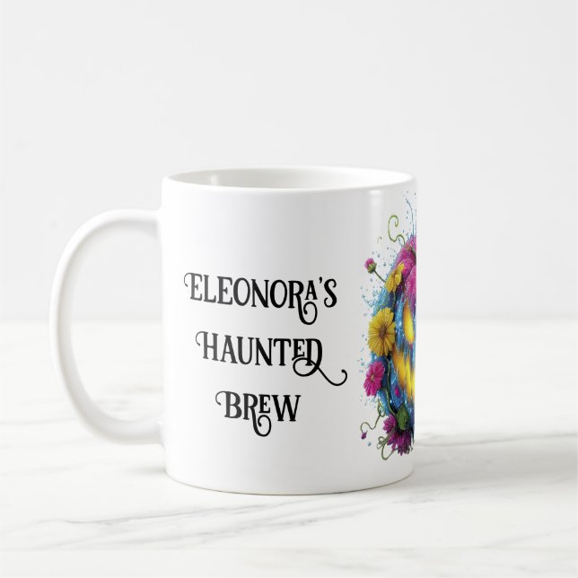 Bröstad haloween Bloom Pumpkin Kaffemugg (Vänster)