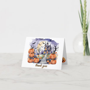 Bröstad husbonde Fladdermus Halloween Baby Shower Tack Kort