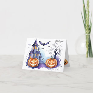 Bröstad husbonde Fladdermus Halloween Baby Shower Tack Kort