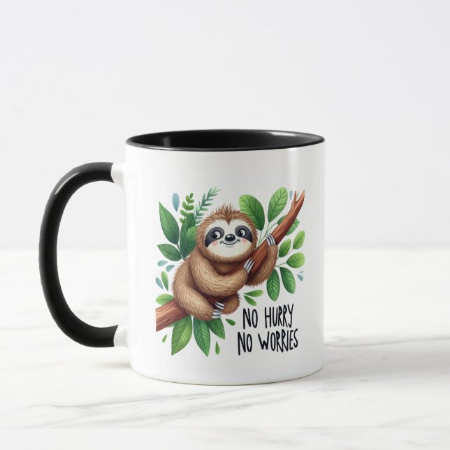 Bröstad slöjhast, oroa ord art mugg (Vänster)