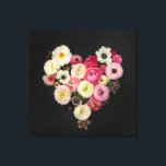 Bröstande hjärta canvastryck<br><div class="desc">Färsk bra av blommans hjärta</div>