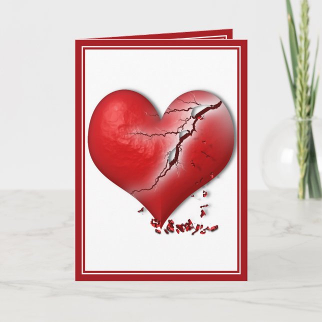 Bröstande hjärta helgkort (Framsida)