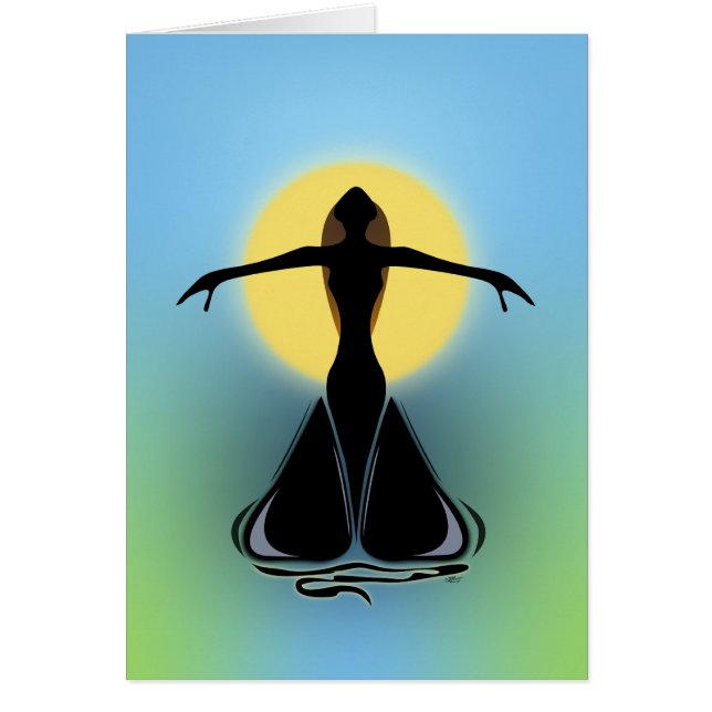 Bröstande hondjur hälsningskort (Framsidan)