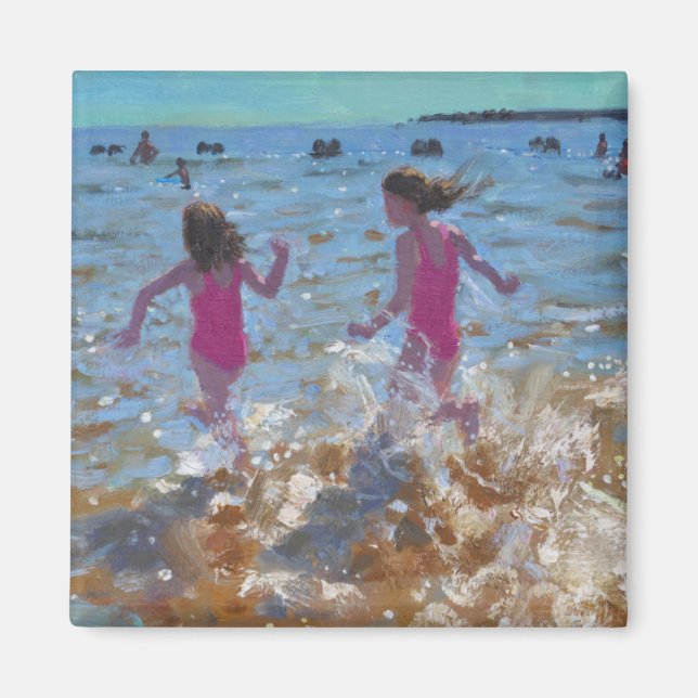 Bröstande i havet Clacton. 2014 Magnet (Framsidan)