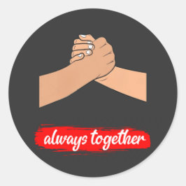 Bröstar är sanna vänner och alltid tillsammans.. runt klistermärke