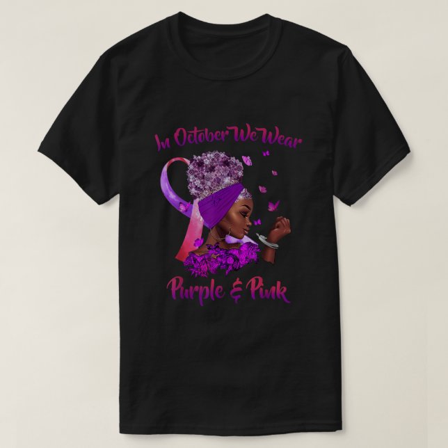 Bröstbenägenhet för bröstcancer och Domestic T Shirt (Design framsida)