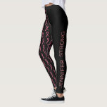 Bröstbenet Breast Cancer Springa ditt namn Stark R Leggings<br><div class="desc">Gå med bröstcancern springa tävling med dessa rosa band,  ditt namn och hur stark du är eller vem du stöder.</div>
