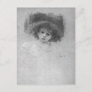 Bröstbild av ett barn av Gustav Klimt Vykort