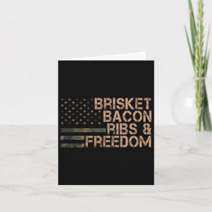 Bröstbit Bacon Revben Och Frihet Grill Bbq Roligt Kort