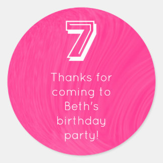 Bröstboll med födelsedag och tack för ditt meddela runt klistermärke