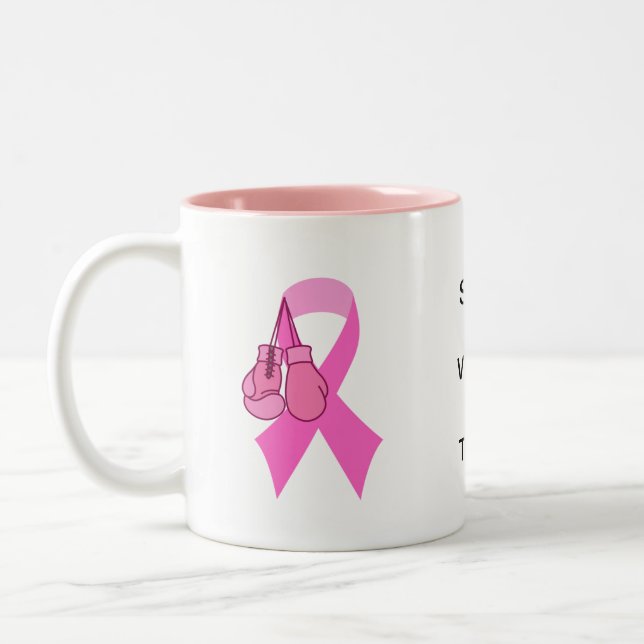 Bröstcancer 2-Ton Mugg (Vänster)