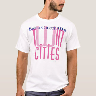 Bröstcancer 3 tvilling- städer för dag tee shirt
