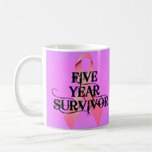 Bröstcancer 5 års överlevnad kaffemugg