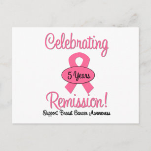 Bröstcancer 5 års remission vykort
