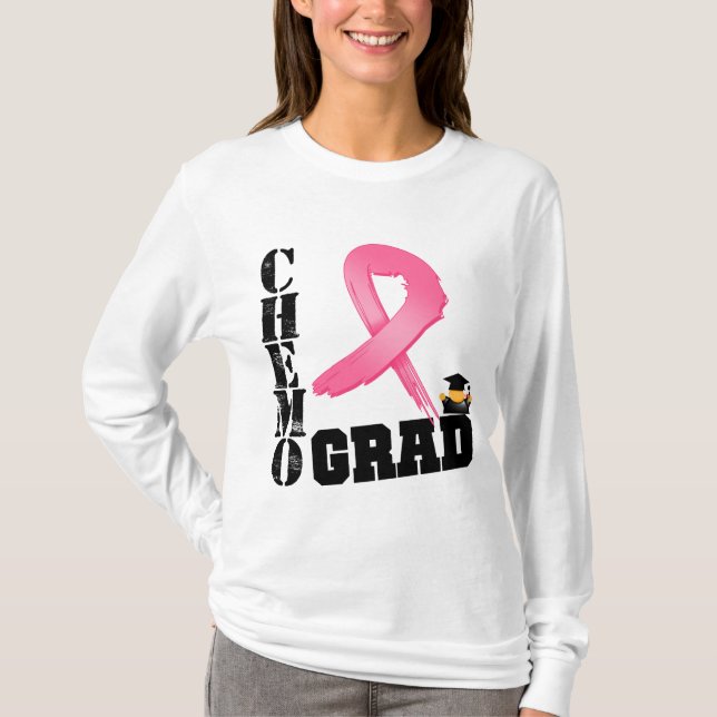 Bröstcancer akademikra Chemo T Shirt (Framsida)