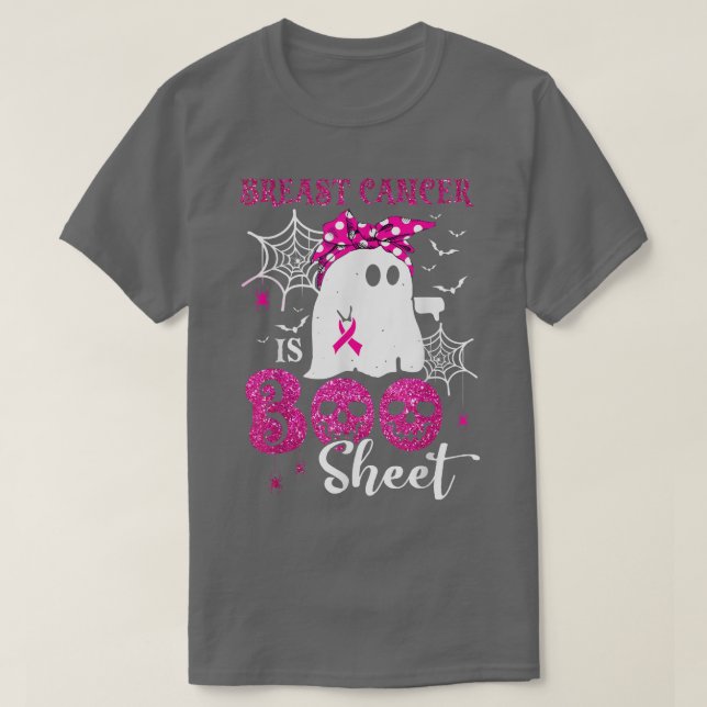 Bröstcancer är Boo Lakan Ghost Halloween Breast T Shirt (Design framsida)