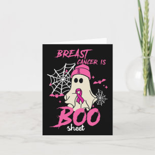 Bröstcancer är Boo Lakan Halloween bröstcancer Kort