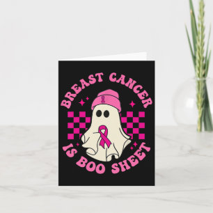 Bröstcancer är Boo Lakan Halloween bröstcancer Kort