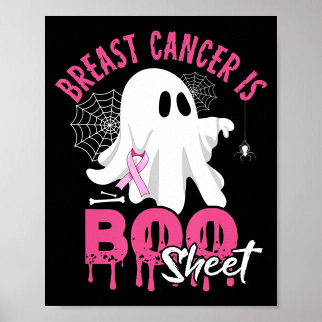 Bröstcancer är Boo Lakan Halloween bröstcancer Poster (Framsidan)