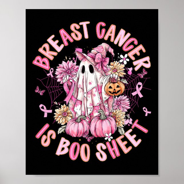 Bröstcancer är Boo Lakan Halloween bröstcancer Poster (Framsidan)