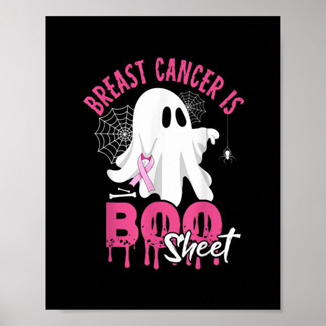 Bröstcancer är Boo Lakan Halloween bröstcancer Poster (Framsidan)
