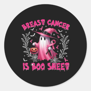 Bröstcancer är Boo Lakan Halloween bröstcancer Runt Klistermärke