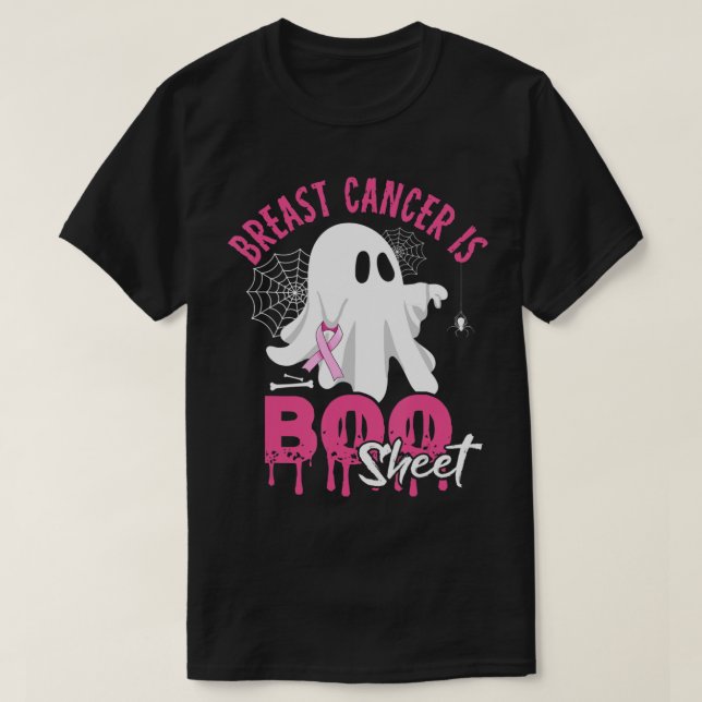 Bröstcancer är Boo Lakan Halloween bröstcancer T Shirt (Design framsida)