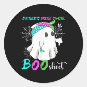 Bröstcancer är Boo Lakan Halloween Costume Runt Klistermärke
