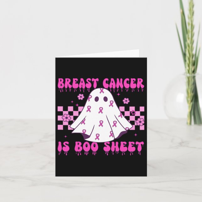 Bröstcancer är Boo Lakan Halloween Kort (Framsida)