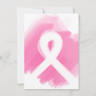 Bröstcancer banderoll i akvarell inbjudningar