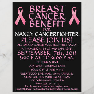 Bröstcancer Benefit Flyer