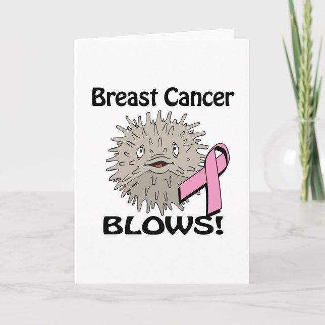 Bröstcancer Blåser Medvetenhet Design Kort (Framsida)