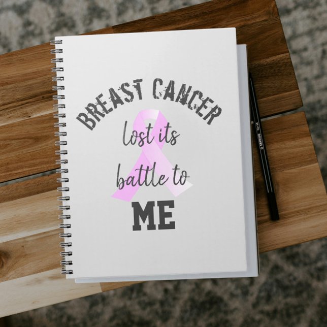 Bröstcancer Borttappaden Battle till ME | Efterlev Anteckningsbok (Breast Cancer Lost its Battle to Me Notebook)
