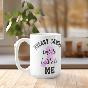 Bröstcancer Borttappaden Battle till ME Efterlev Kaffemugg