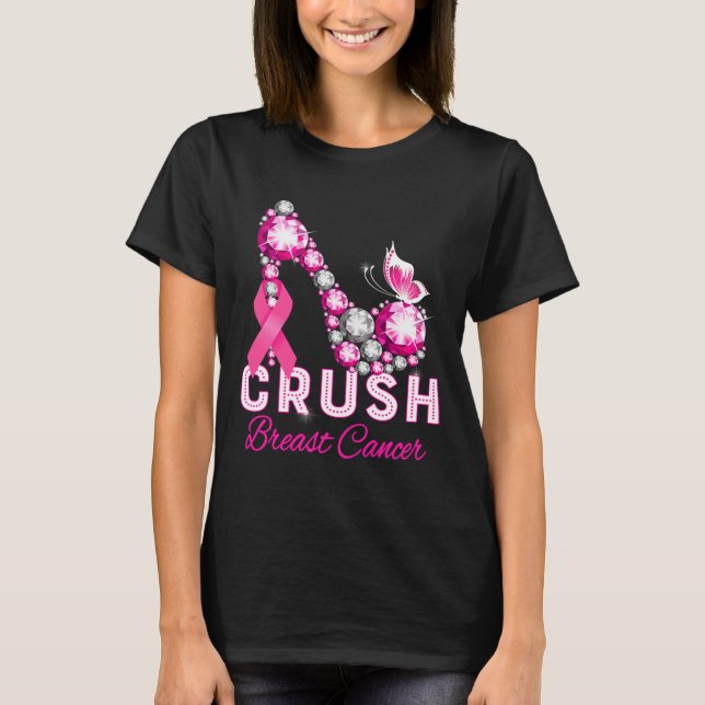 bröstcancer bröstcancerpatienter stödjer bröstcanc t shirt (Framsida)
