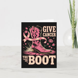 Bröstcancer Cowboy Ge cancer Boot Cowgirl Kort