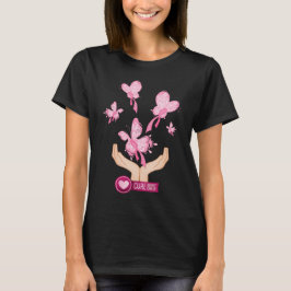 Bröstcancer Cure Butterflies t-shirt