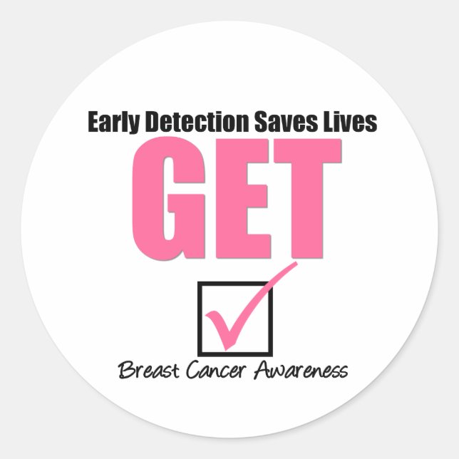 Bröstcancer får kontrollerad v4 runt klistermärke (Framsida)