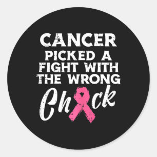Bröstcancer fick en felaktig medvetenhet om Chicke Runt Klistermärke