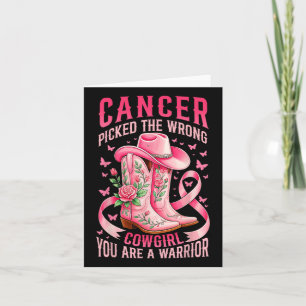 Bröstcancer fick fel Cowgirl du är en W Kort