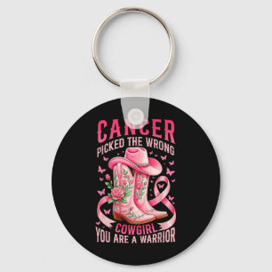Bröstcancer fick fel Cowgirl du är en W Nyckelring