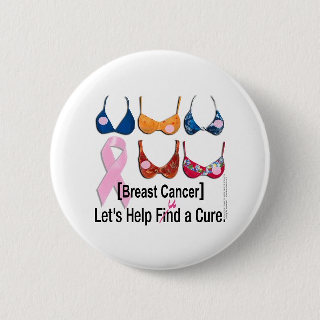 Bröstcancer: Finna/fonden en Cure. Knapp (Framsida)